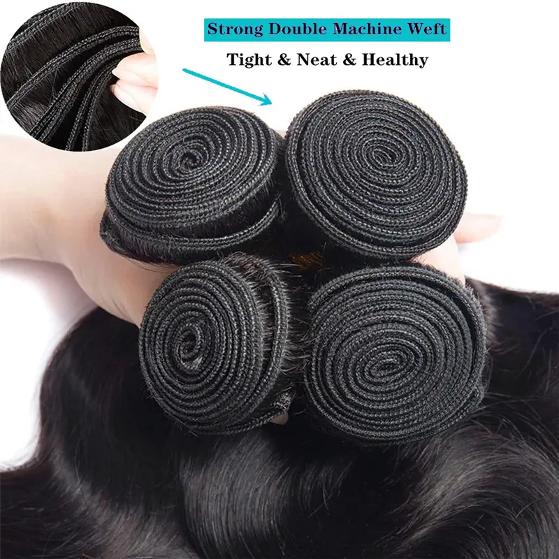 3 Bundles 9A Loose Wave Human Hair Bundles Natural Color - Image 4