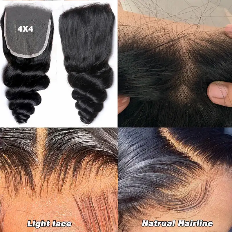 Loose Wave Bundles with Closure Wig-Customized Kit High Density 10A Brazilian - Image 3
