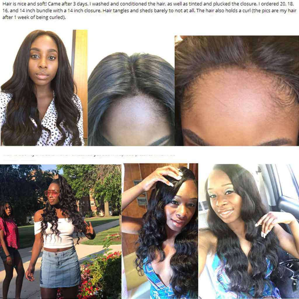 10A Brazilian Body Wave Hair 3 Bundles With Frontal Human Hair - Image 5