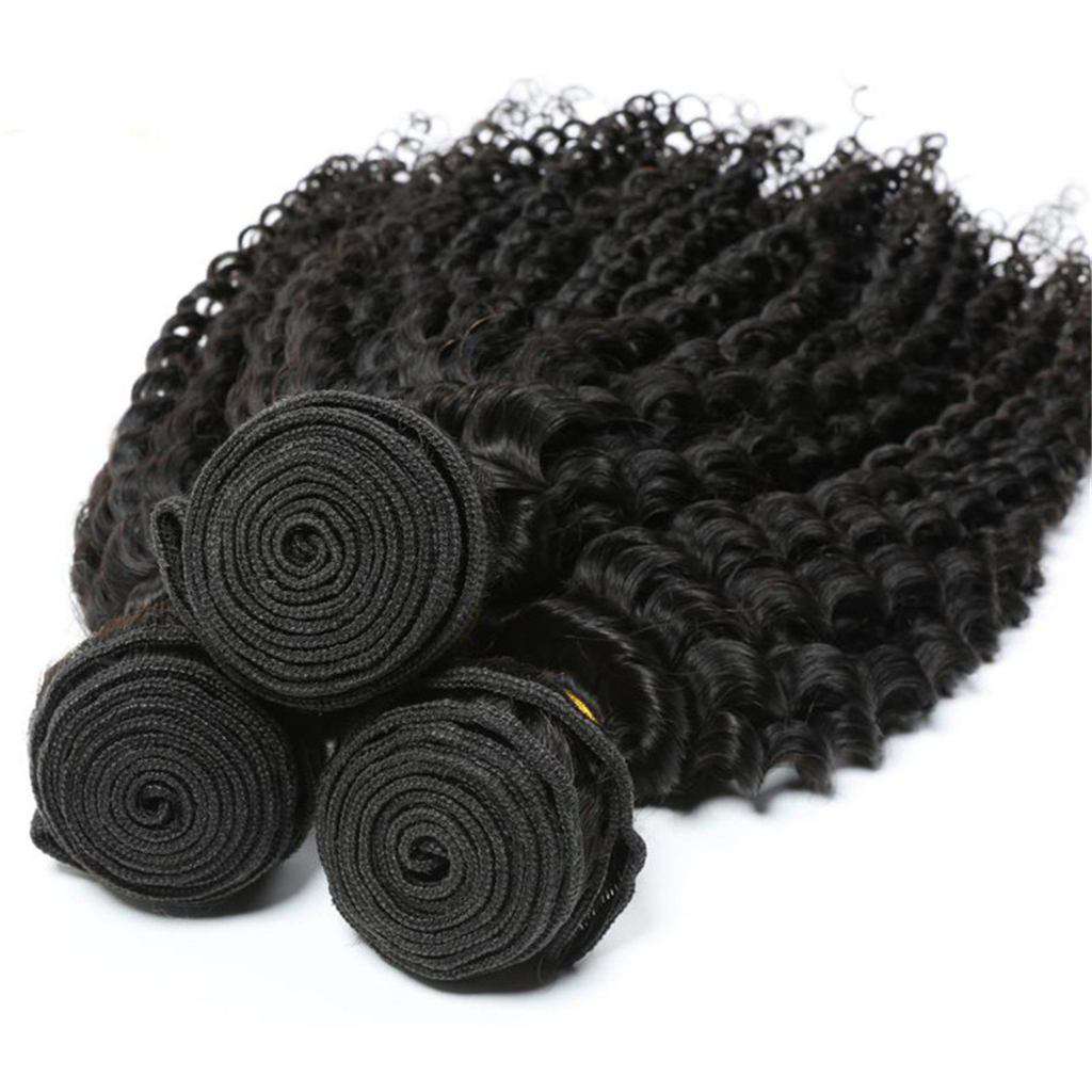 Afro Kinky Curly Hair 3 Bundles 10A Brazilian Human Hair Natural Color - Image 4