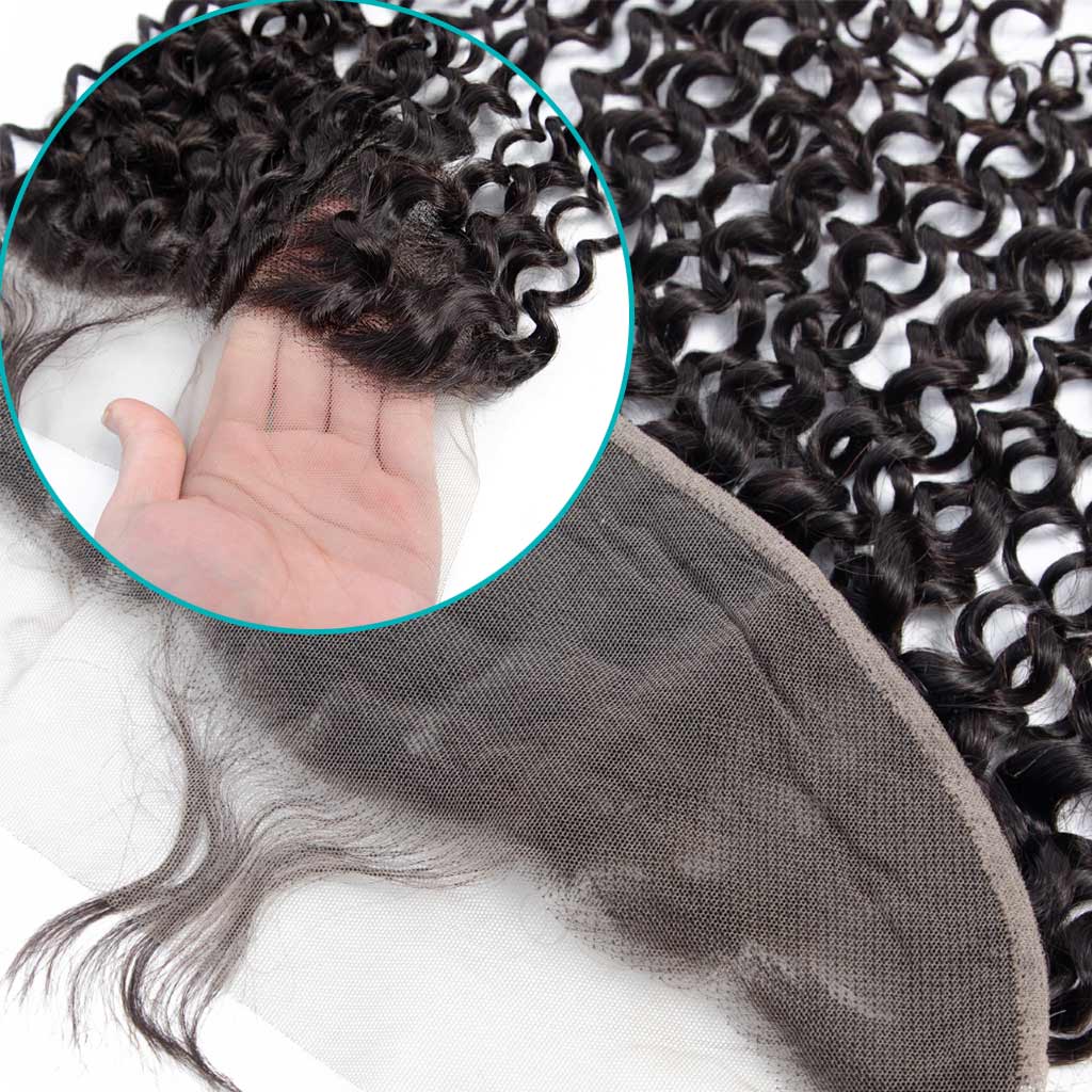 10A Jerry Curly Virgin Hair 3 Bundles With Frontal 100% Human Hair - Image 6