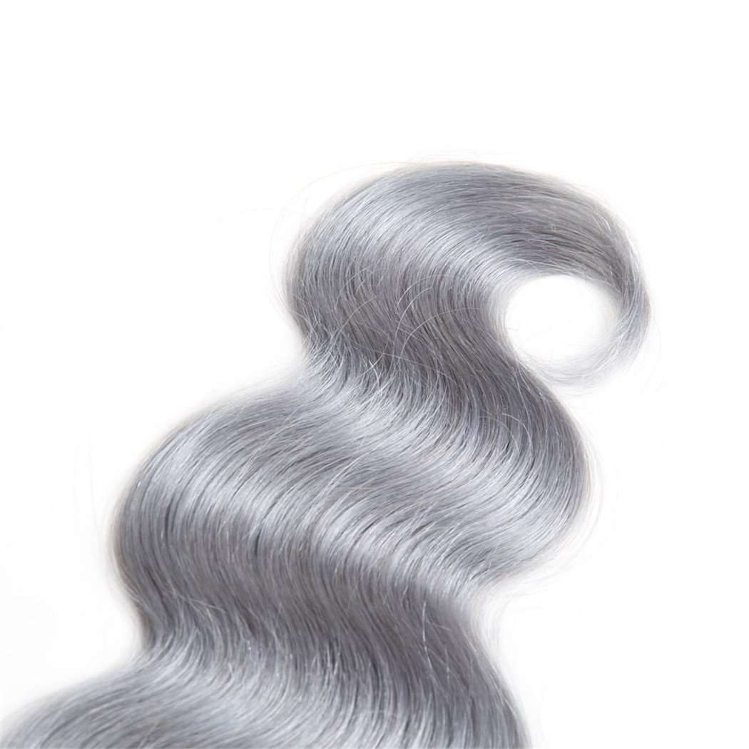 Ombre Grey 3 Bundles Body Wave Brazilian Human Hair Bundles - Image 5