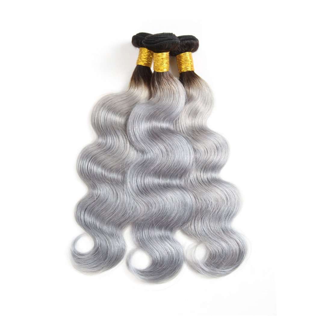 Ashimary Hair Ombre Grey Hair Bundle Body Wave 100% Human Hair - Image 7