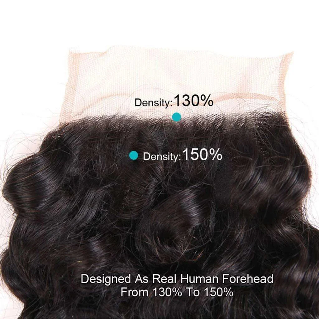 Deep Wave 10A 3 Bundles with Closure Free Part Brazilian Human Hair Natural Color - Image 7